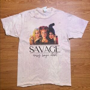 Women’s Graphic Tee with 'Savage' Print
